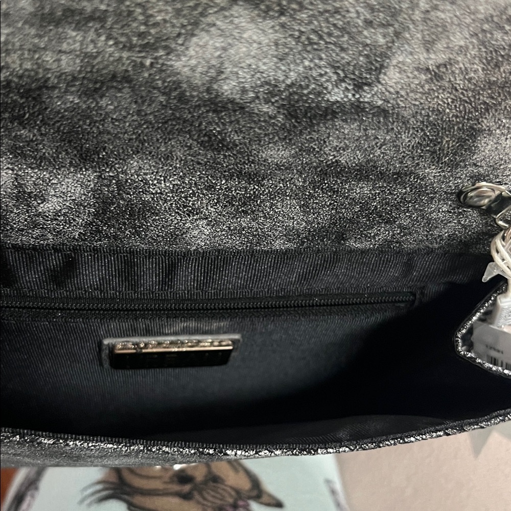UE Black and Silver Clutch with Chain Strap - Picture 3 of 4
